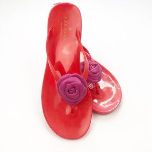 Kate Spade Fayette Flower Jelly Thong Sandals